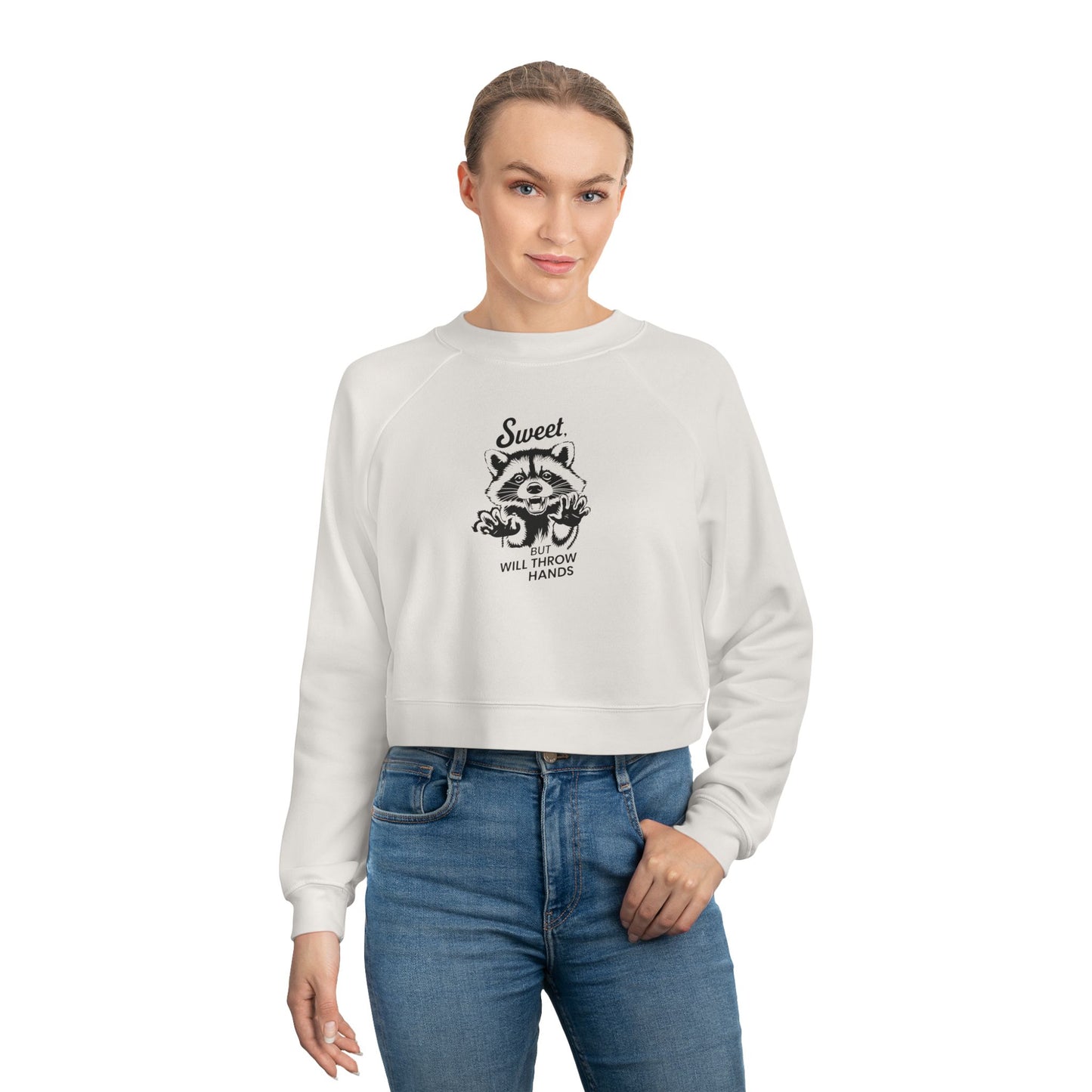 Sweet Skull Women's Cropped Fleece Pullover
