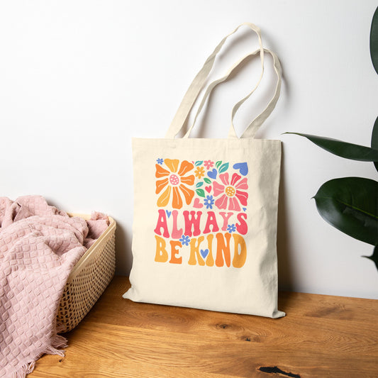 Always Be Kind Cotton Canvas Tote Bag
