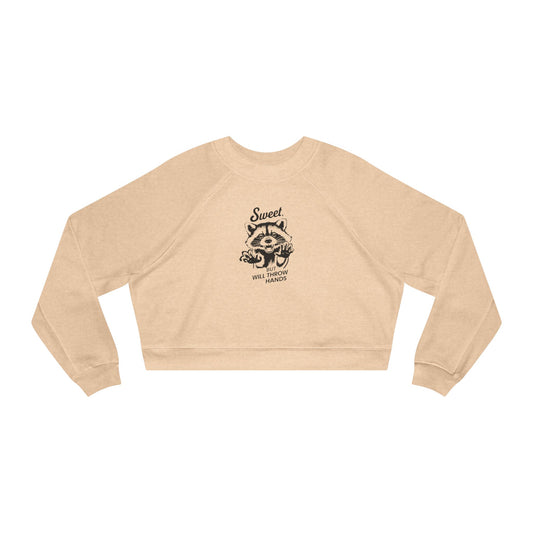 Sweet Skull Women's Cropped Fleece Pullover